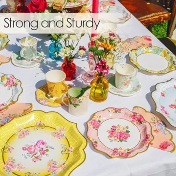 Talking Tables Floral Paper Plates for Tea Parties and Weddings