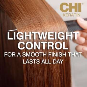 CHI Keratin Flex Finish Hair Spray, Lightweight Spray For Long-Lasting, Smooth Styling, Eliminates Frizz & Flyaways & Seals Out Humidity, 2.6 Oz
