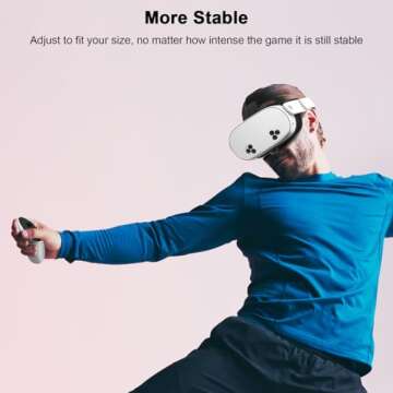 M AMVR Comfort Head Strap Compatible with Meta Quest 3S/Quest 3 Accessories, 0.45 LB Elite Strap Adj...