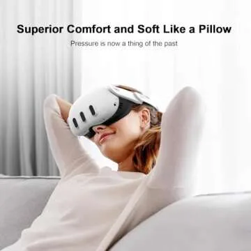 M AMVR Comfort Head Strap Compatible with Meta Quest 3S/Quest 3 Accessories, 0.45 LB Elite Strap Adjustable Headstrap for Less Facial Pressure