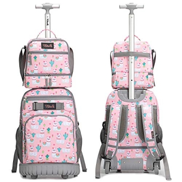 Tilami 19 inch Rolling Backpack with Lunch Bag for Kids