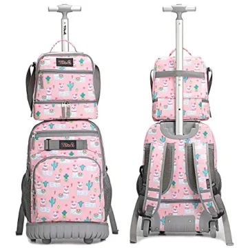 Tilami 19 inch Rolling Backpack with Lunch Bag for Kids