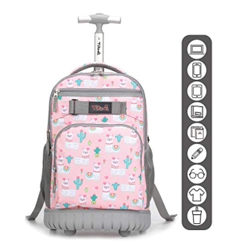 Tilami 19 inch Rolling Backpack with Lunch Bag for Kids