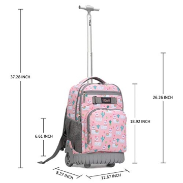 Tilami 19 inch Rolling Backpack with Lunch Bag for Kids