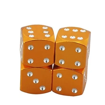 Mavota Gold Dice Tire Valve Caps for All Vehicles