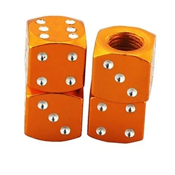 Mavota Gold Dice Tire Valve Caps for All Vehicles