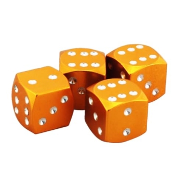 Mavota Gold Dice Tire Valve Caps for All Vehicles