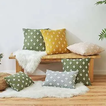 Elegant EMEMA Jacquard Throw Pillow Covers for Home