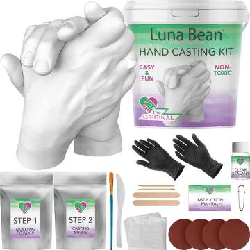 Luna Bean KEEPSAKE Plaster Kits for Hand Casting