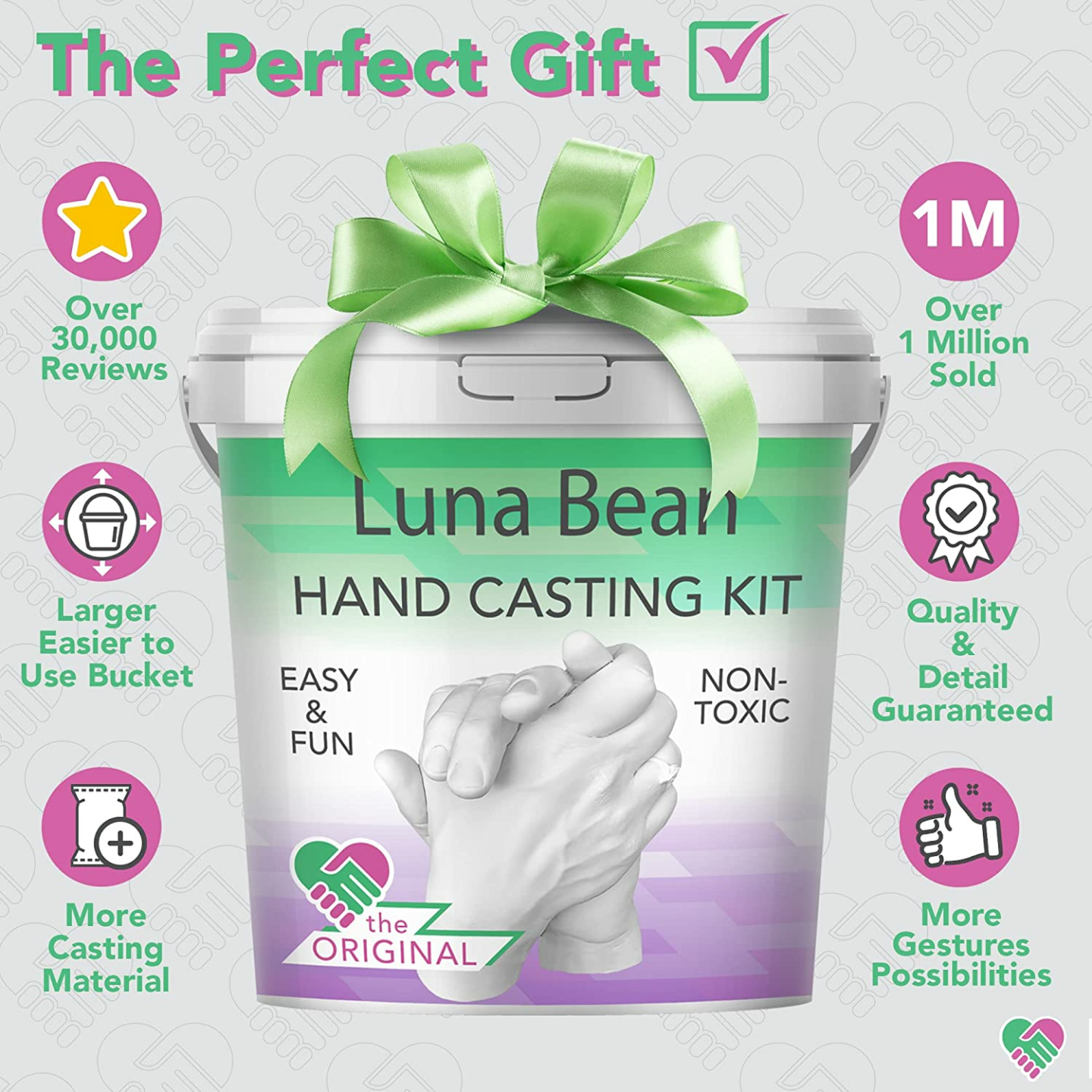 Luna Bean KEEPSAKE Plaster Kits for Hand Casting