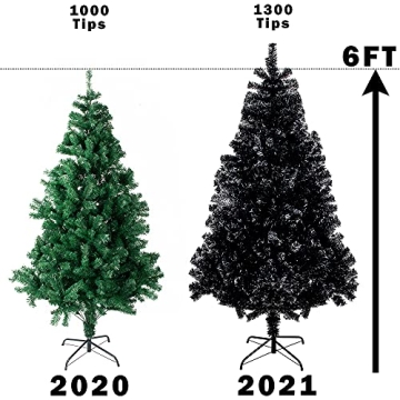 6FT 1,300 Tips Eco-Friendly Christmas Tree for Holiday Decor
