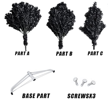 6FT 1,300 Tips Eco-Friendly Christmas Tree for Holiday Decor