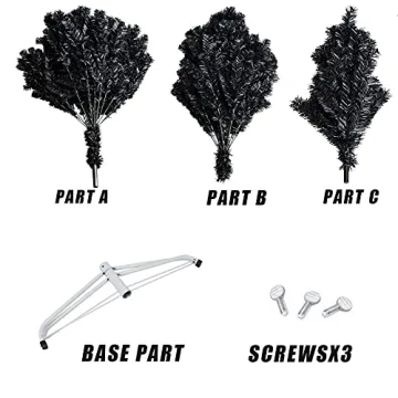 6FT 1,300 Tips Eco-Friendly Christmas Tree for Holiday Decor