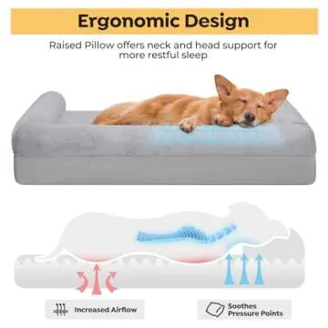 Veehoo XXL Washable Dog Bed for Large Dogs - Orthopedic