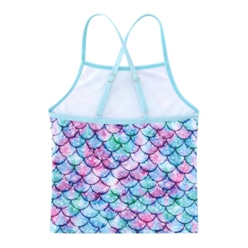 Mermaid Tankini Swimsuit for Little Girls Size 7-8