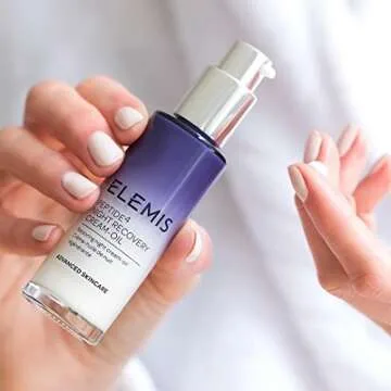 ELEMIS Peptide4 Night Recovery Cream-Oil | Ultra Moisturizing Milky Nighttime Treatment Deeply Hydrates, Restores, and Replenishes Skin | 30 mL