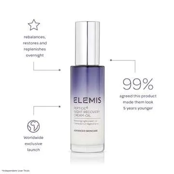 ELEMIS Peptide4 Night Recovery Cream-Oil | Ultra Moisturizing Milky Nighttime Treatment Deeply Hydrates, Restores, and Replenishes Skin | 30 mL