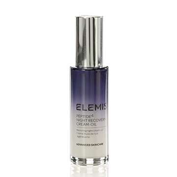 ELEMIS Peptide4 Night Recovery Cream-Oil | Ultra Moisturizing Milky Nighttime Treatment Deeply Hydrates, Restores, and Replenishes Skin | 30 mL