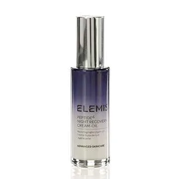 ELEMIS Peptide4 Night Recovery Cream-Oil | Ultra Moisturizing Milky Nighttime Treatment Deeply Hydrates, Restores, and Replenishes Skin | 30 mL