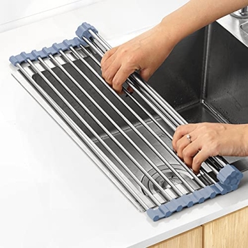 MECHEER Over Sink Dish Drying Rack - Space Saving