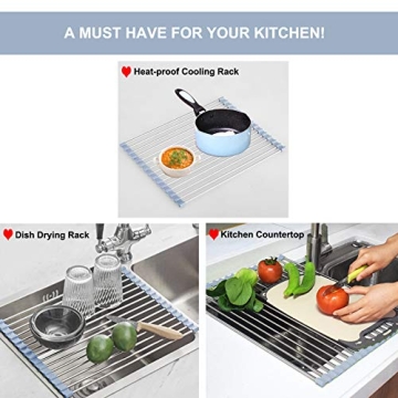 MECHEER Over Sink Dish Drying Rack - Space Saving