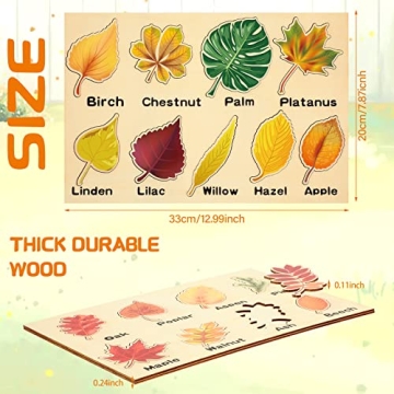 Kathfly Leaf Wooden Puzzle for Educational Play