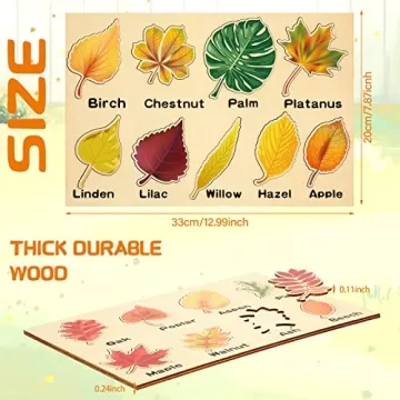 Kathfly Leaf Wooden Puzzle for Educational Play