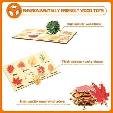 Kathfly Leaf Wooden Puzzle for Educational Play