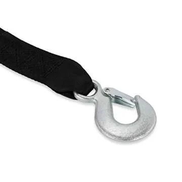 Camco Trailer Boat Winch | Features a 2-Way Ratchet & 20-Foot Strap with a 2,000lb Weight Capacity (50000)