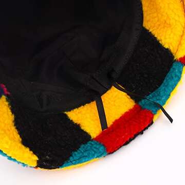 Multicolor Teddy Velvet Bucket Hat for Winter Warmth