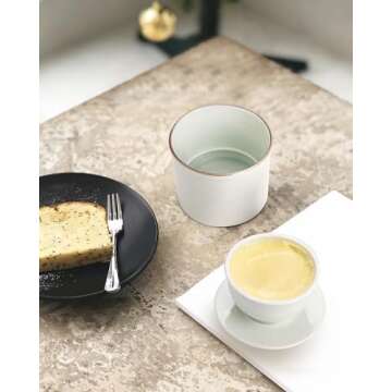 Jersinwei French Butter Dish, Butter Crock for Counter with Water Line, Ceramic Butter Keeper for Spreadable Butter - Chrismas Gift Home Kitchen Decor - Reactive Glaze Collection - Lichen Green