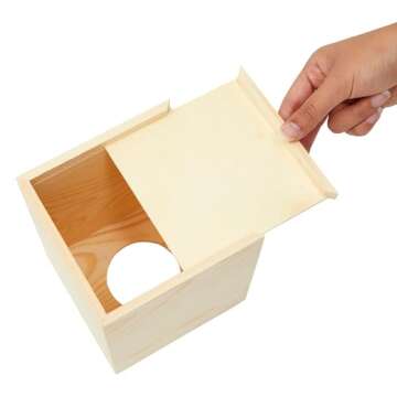 Juvale Unfinished Wood Tissue Box Cover for Arts and Crafts, Home Decor (5 x 5.5 in, 2 Pack)
