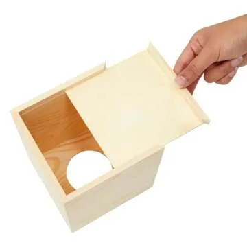 Juvale Unfinished Wood Tissue Box Cover for Arts and Crafts, Home Decor (5 x 5.5 in, 2 Pack)