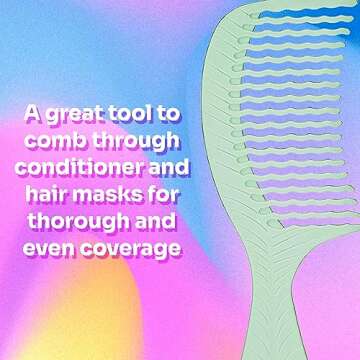 Wet Brush Go Green Tea Tree Oil Infused Treatment Comb - Wide Tooth Hair Detangler with WaveTooth Design that Gently and Glides Through Tangles - No Split Ends and No Damage