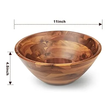 AIDEA Acacia Wood Serving Bowl for Fruits or Salads