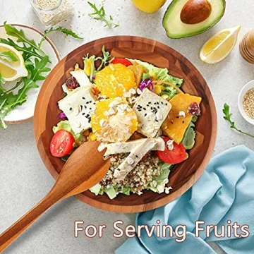 AIDEA Acacia Wood Serving Bowl for Fruits or Salads