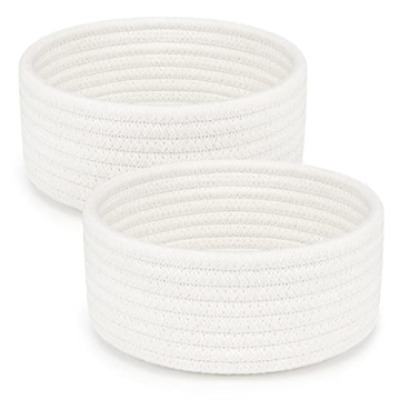 ABenkle Small Cotton Rope Baskets for Stylish Storage