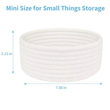 ABenkle Small Cotton Rope Baskets for Stylish Storage