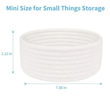 ABenkle Small Cotton Rope Baskets for Stylish Storage