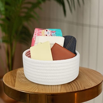 ABenkle Small Cotton Rope Baskets for Stylish Storage