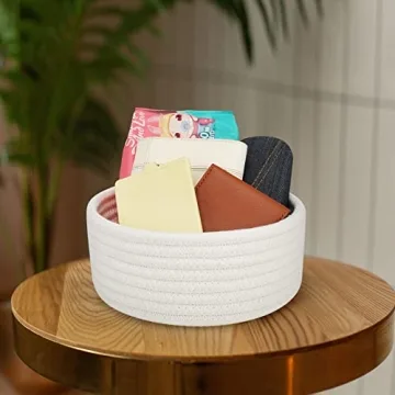 ABenkle Small Cotton Rope Baskets for Stylish Storage