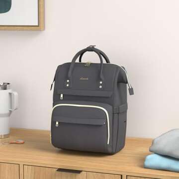 LOVEVOOK Laptop Backpack for Women Teacher Backpack Nurse Bag,Work Bag Backpack Purse Bag Anti-Theft...