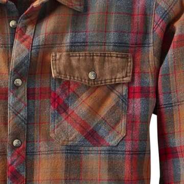 Heavyweight Flannel Shirt for Men - Smokey Mountain Plaid