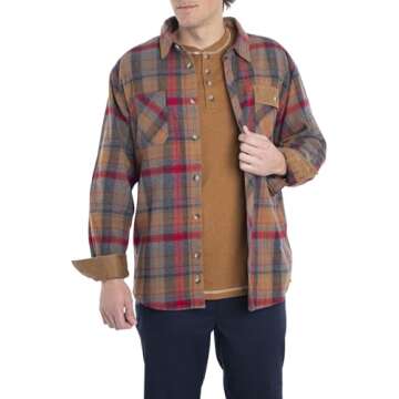 Heavyweight Flannel Shirt for Men - Smokey Mountain Plaid