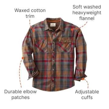 Heavyweight Flannel Shirt for Men - Smokey Mountain Plaid
