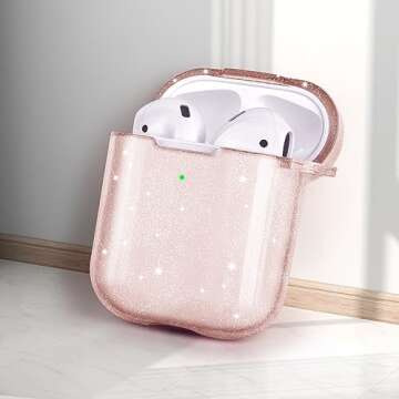 AIRSPO Airpods Case Cover, Airpod Case 2nd Generation Clear Soft TPU Protective Cover Compatible wit...