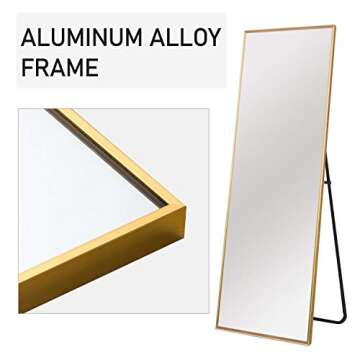 Elevens Full Length Mirror 65"x22" Stylish and Safe