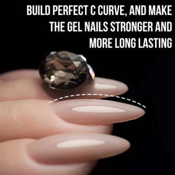 Makartt Clear Builder Nail Gel, 7 in 1 Gel Nail Polish Rubber Base Gel Coat Hard UV Gel Nail Strengthener Extension Thickening Rhinestone Soak Off Builder for Broken Nails Repair, 1 Bottle 15ml