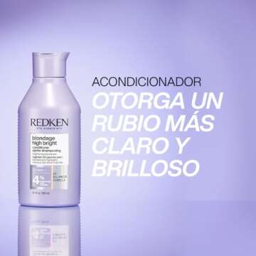 Redken Blondage High Bright Conditioner | Brightens and Lightens Color-Treated and Natural Blonde Hair Instantly | Infused with Vitamin C | 10.1 Fl Oz