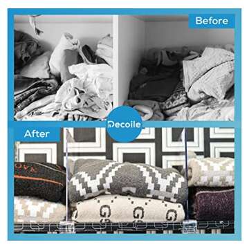 Decoile Acrylic Shelf Dividers for Closet Organization